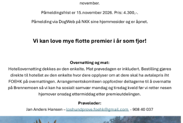 Påmelding til Follo og Østfoldprøva 2026 er åpnet!